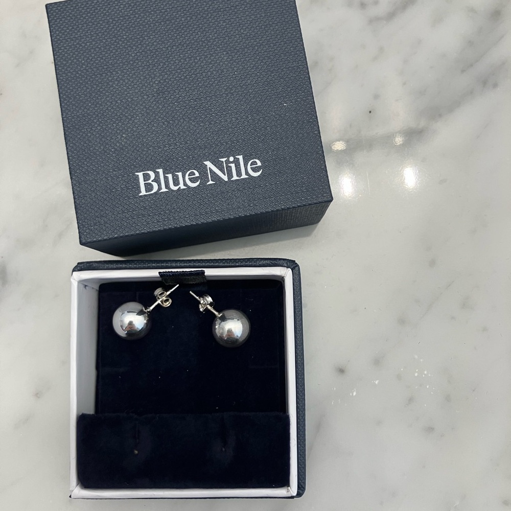 Blue Nile Ball Stud Earrings In Sterling Silver (10mm)